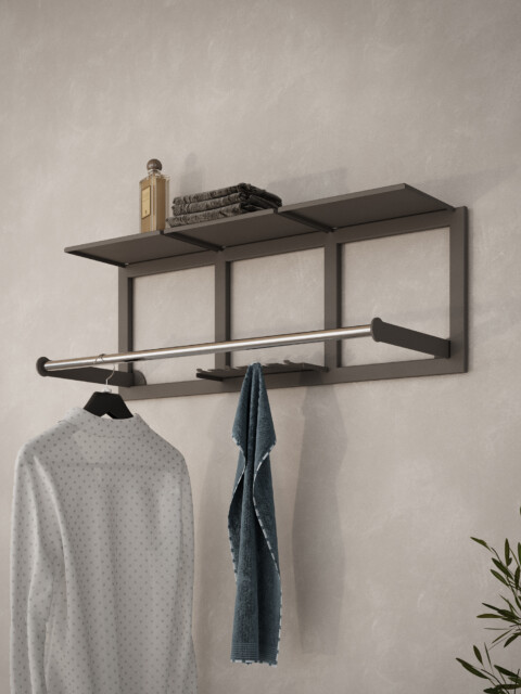 Quadry Garderobe – prémium design fali fogas porfestett acélból