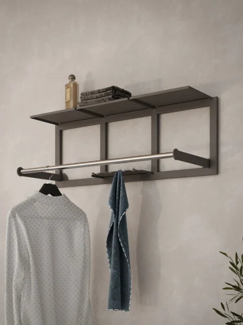 Quadry Garderobe – prémium design fali fogas porfestett acélból